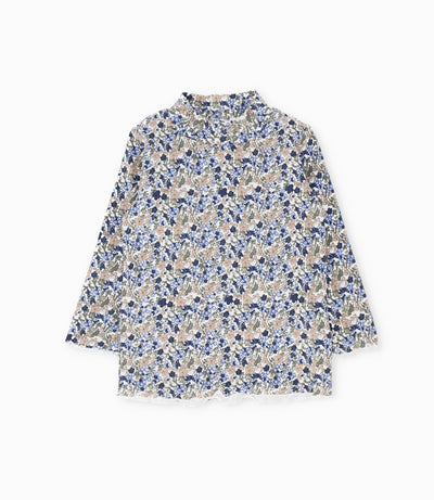 Polera niña beatle floreado 2 años / Azul Marino