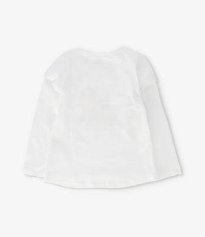 Polera niña con perro 2 años / Crudo