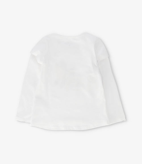 Polera niña con perro 2 años / Crudo