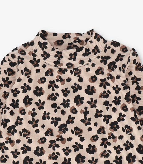 Polera niña animal print 2 años / Beige