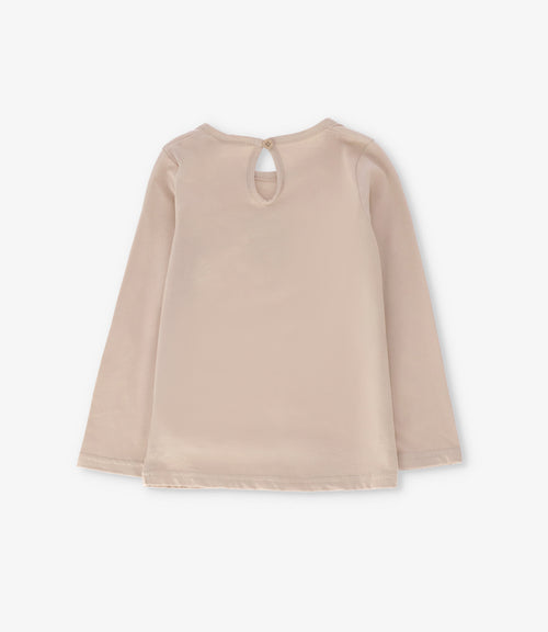 Polera niña con gato 2 años / Beige