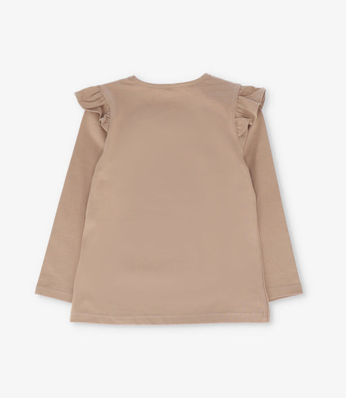 Polera niña con gato 2 años / Café