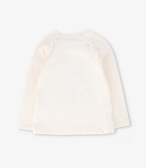 Polera niña con gato 2 años / Crudo