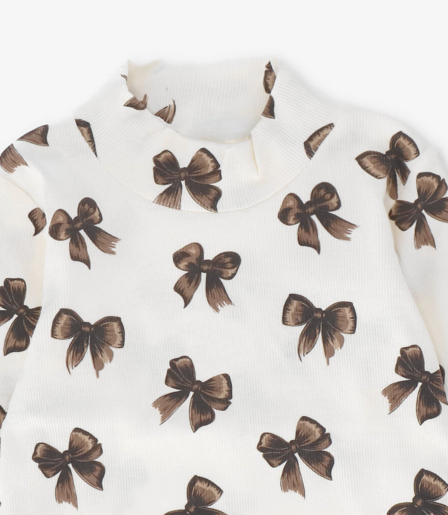 Polera niña con lazos 2 años / Crudo