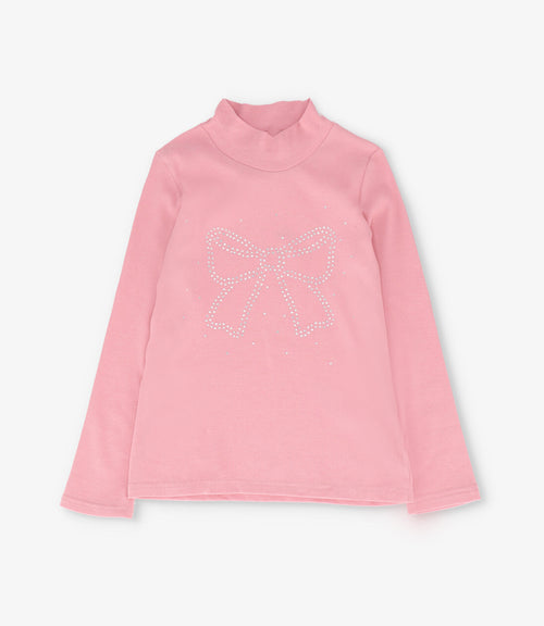 Polera niña con brillos 2 años / Palo Rosa