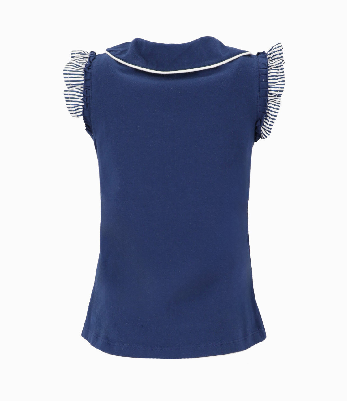 Polera Niña Con Flores Bordadas 2 años / Azul Marino