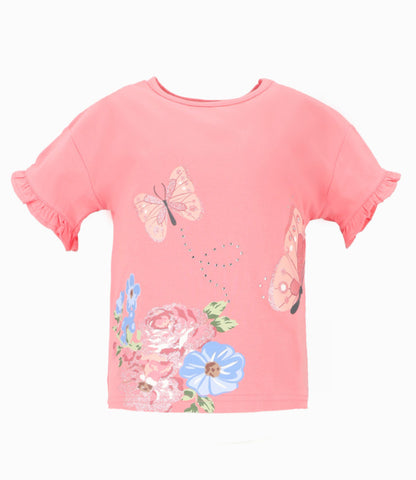 Polera niña floral