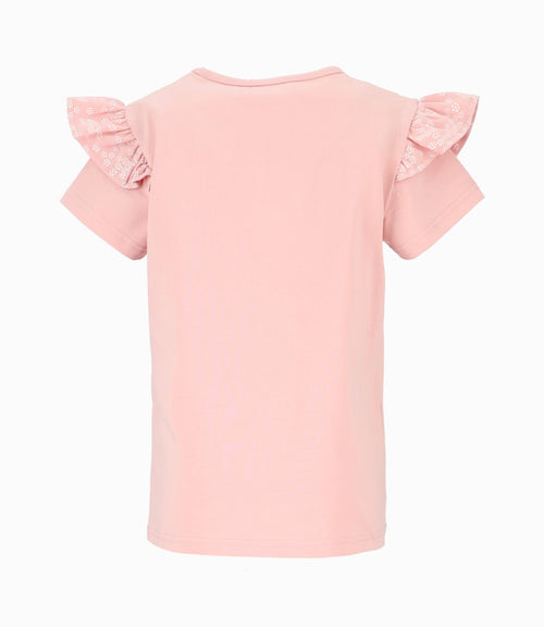 Polera niña con vuelos 2 años / Rosado