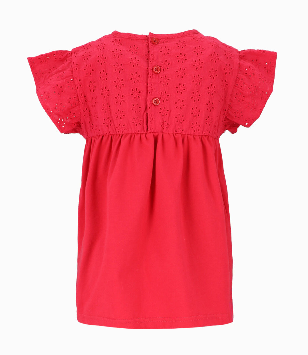 Polera niña con vuelo 2 años / Rojo