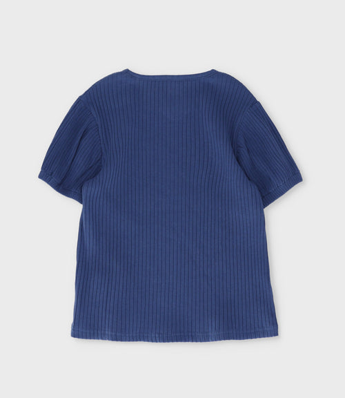 Polera niña acanalada 2 años / Azul Marino