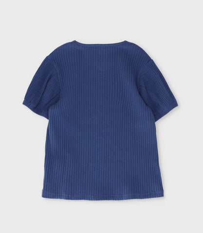 Polera niña acanalada