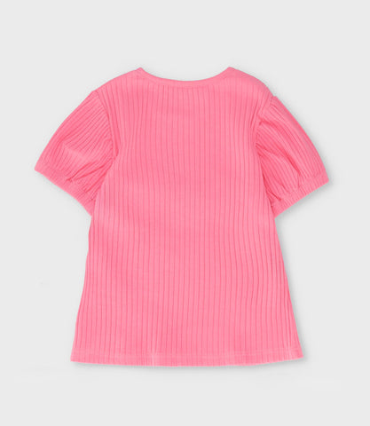 Polera niña acanalada