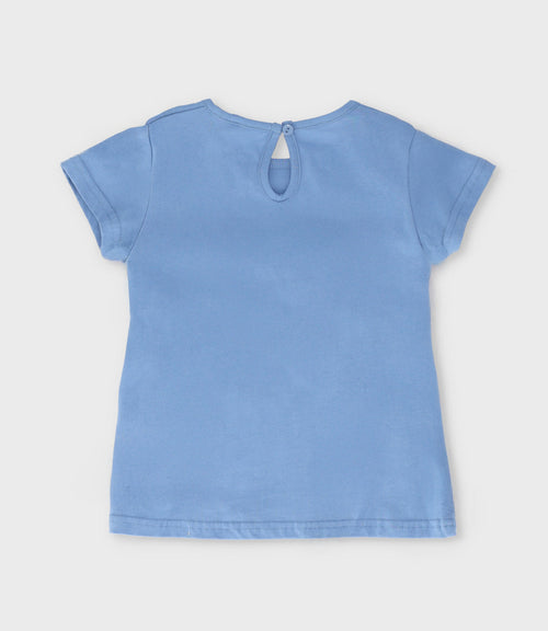 Polera niña con ciervo 2 años / Celeste