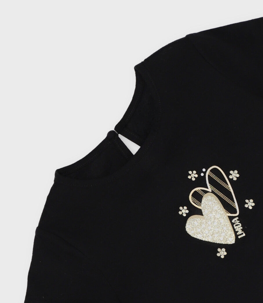Polera niña básica 2 años / Negro
