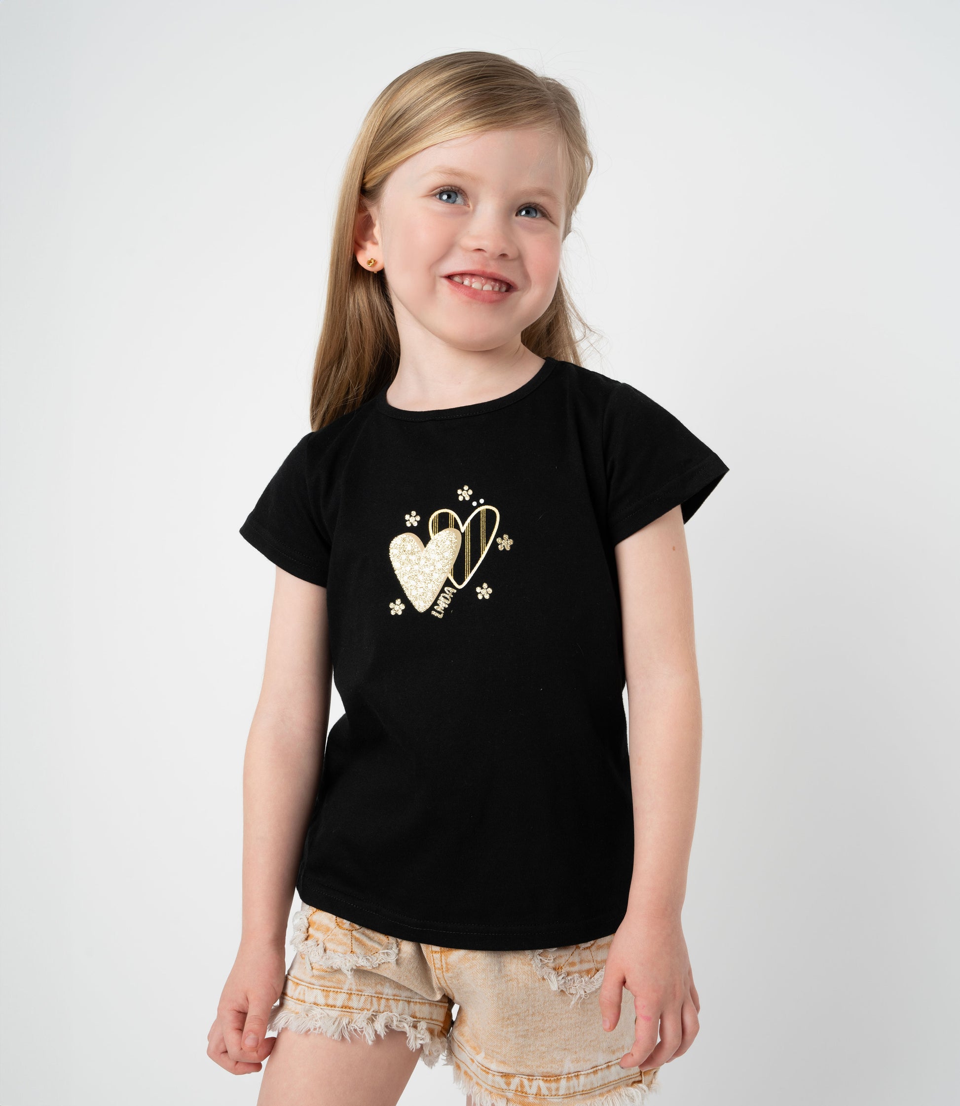 Polera niña básica 2 años / Negro