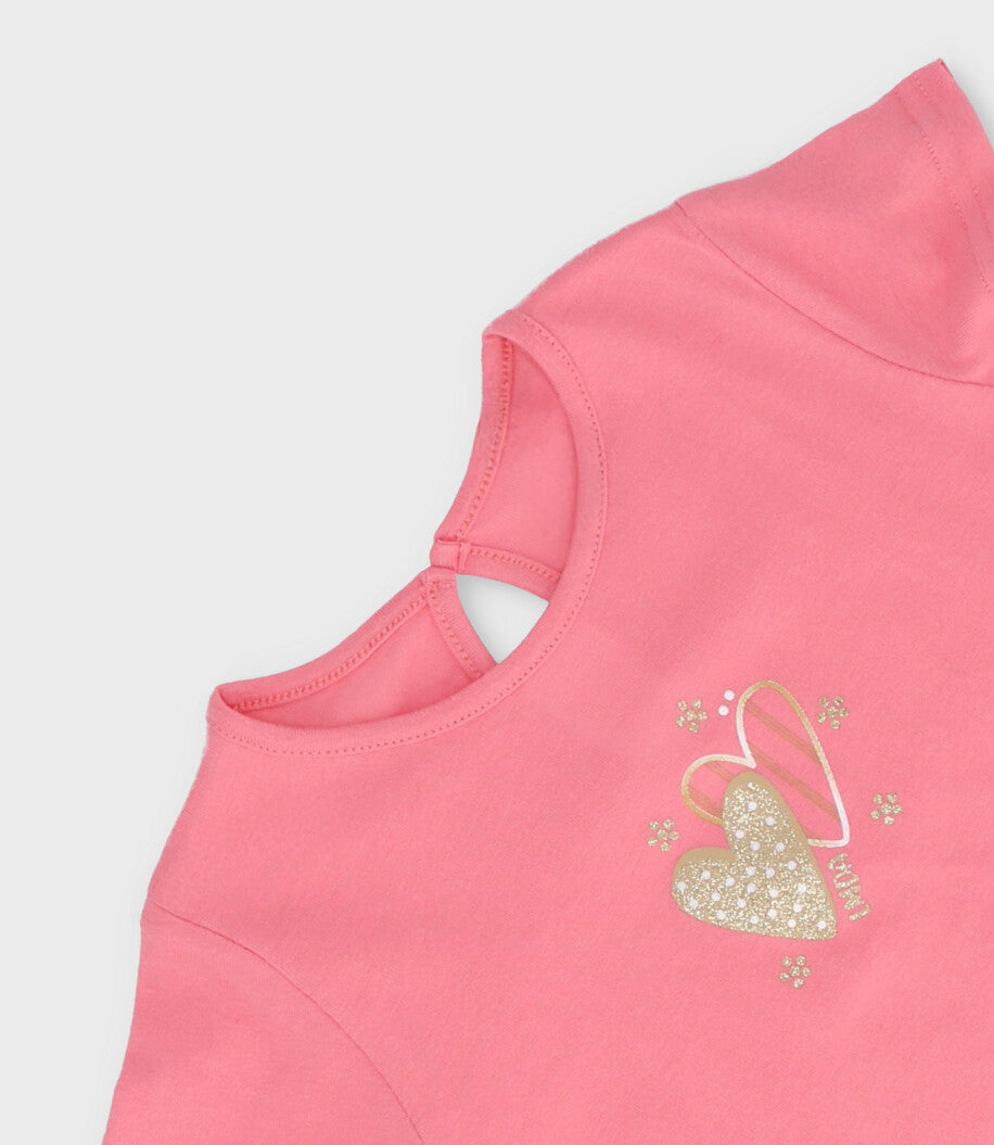Polera niña básica 2 años / Coral