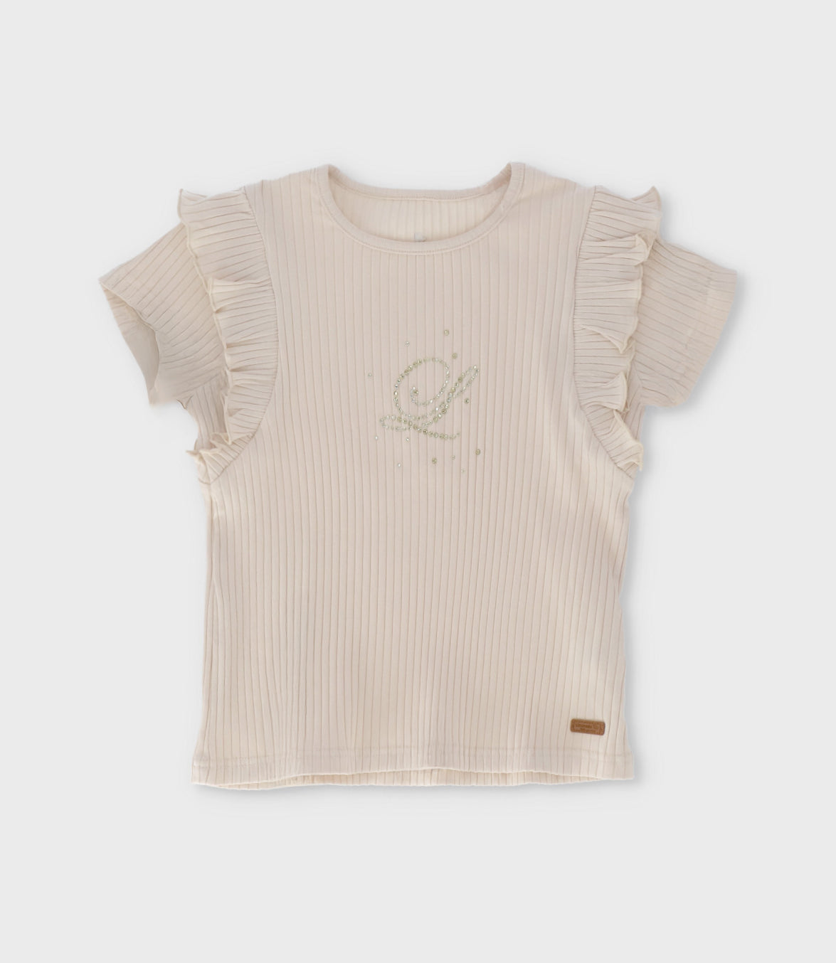Polera niña acanalada 2 años / Beige