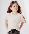 Polera niña acanalada