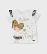 Polera niña vuelos y estampado