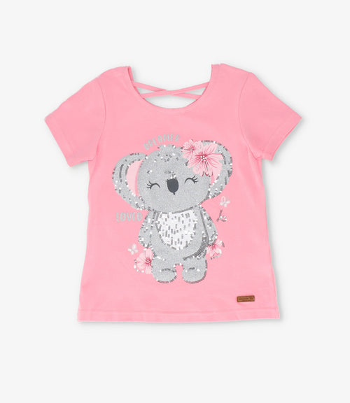 Polera niña con koala 2 años / Rosado