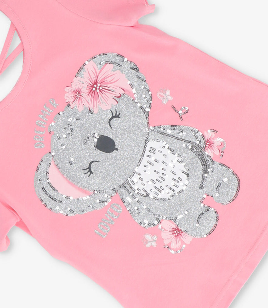 Polera niña con koala 2 años / Rosado