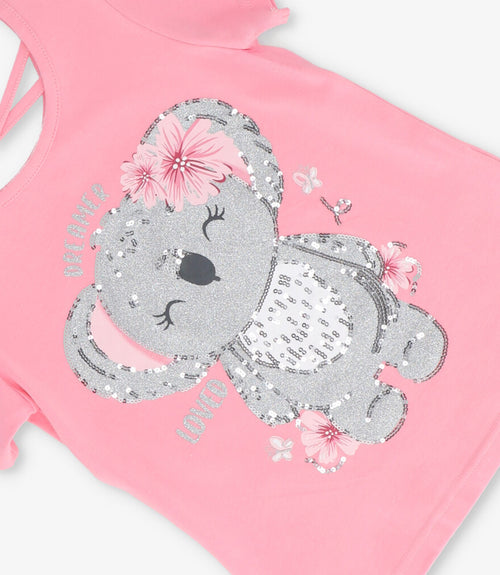 Polera niña con koala 2 años / Rosado