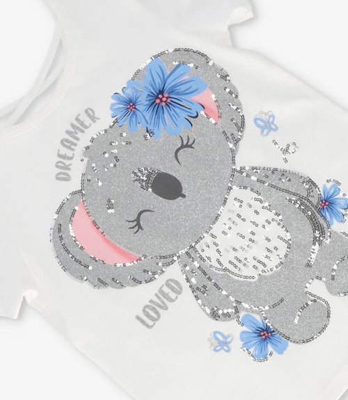 Polera niña con koala 2 años / Crudo