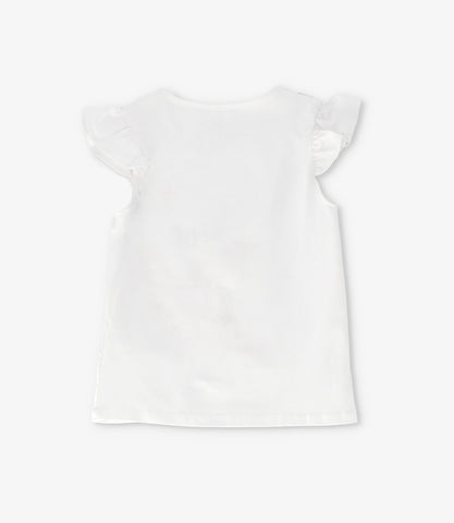 Polera niña con diseño de cartera y koala