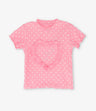 Polera niña acanalada con corazón