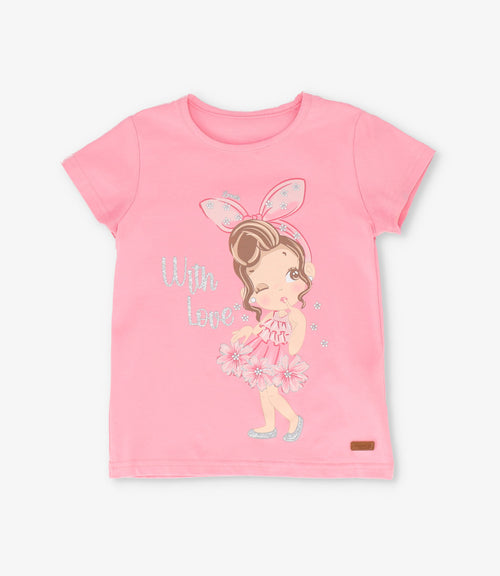 Polera niña con estampado 2 años / Rosado