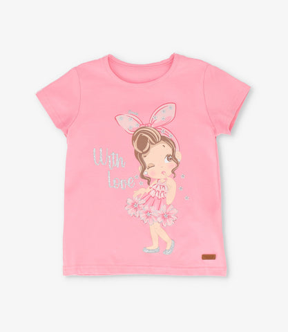 Polera niña con estampado