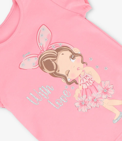 Polera niña con estampado 2 años / Rosado
