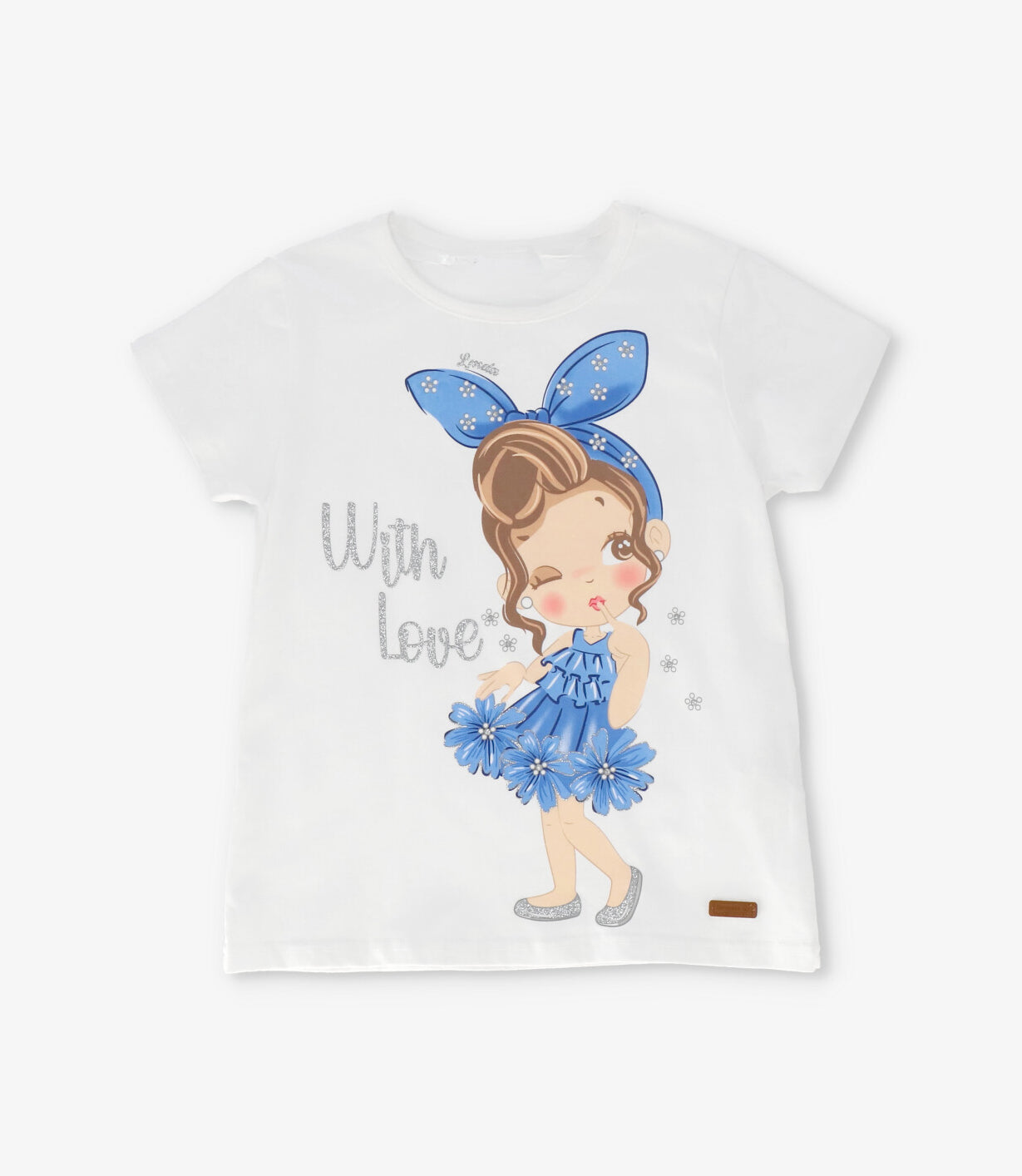 Polera niña con estampado 2 años / Crudo
