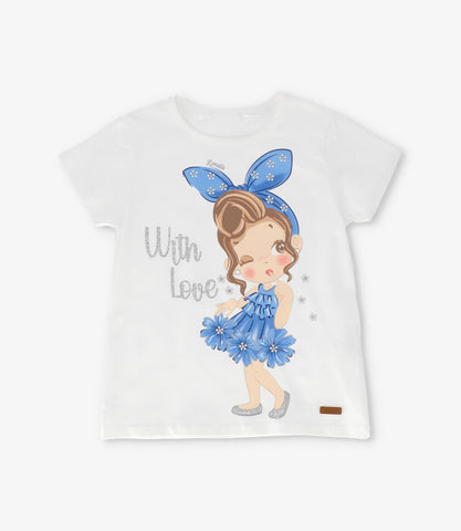 Polera niña con estampado