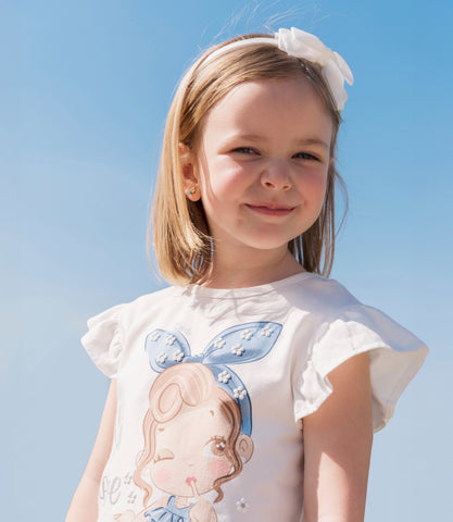 Polera niña con estampado