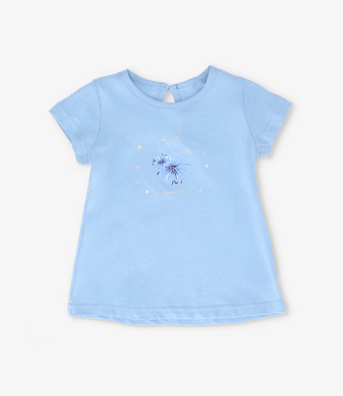 Polera niña con flor 2 años / Celeste