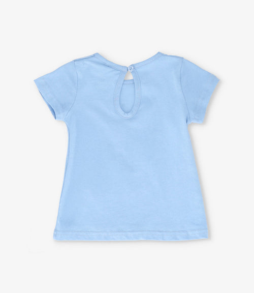 Polera niña con flor 2 años / Celeste