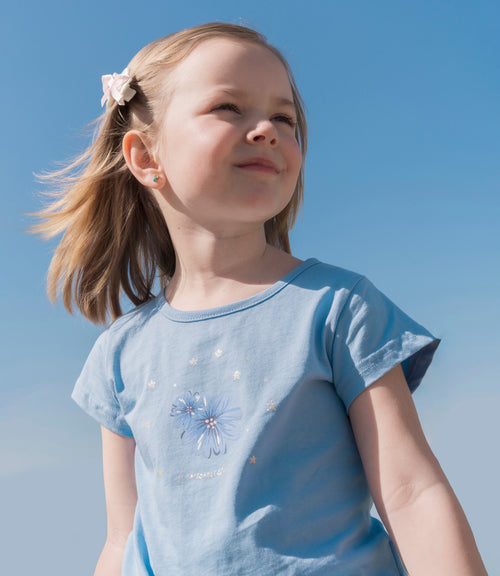 Polera niña con flor