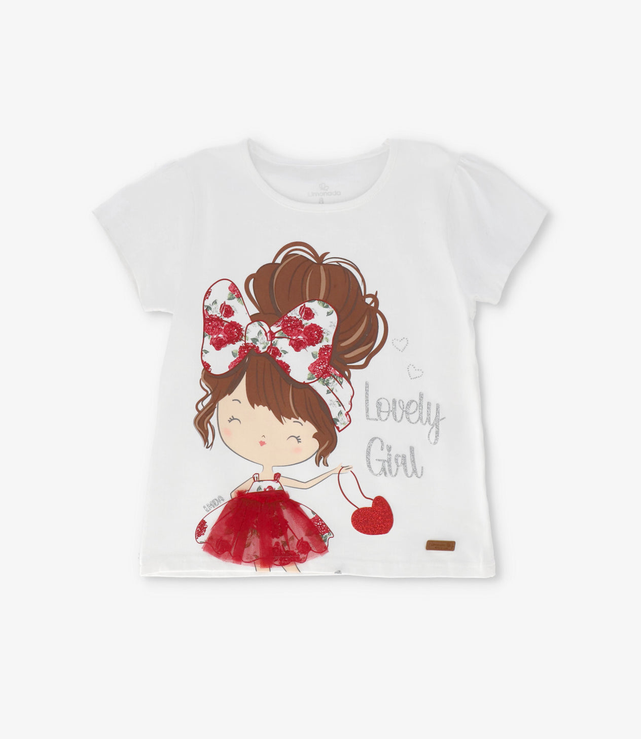 Polera niña con estampado 2 años / Crudo