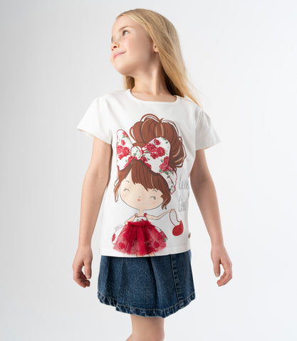 Polera niña con estampado