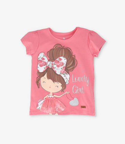 Polera niña con estampado