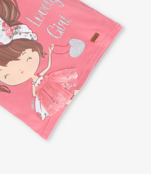 Polera niña con estampado 2 años / Coral