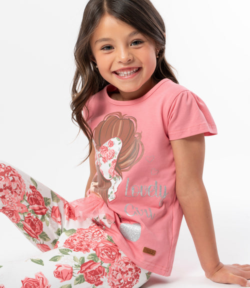 Polera niña con estampado