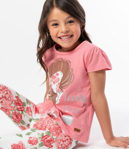 Polera niña con estampado