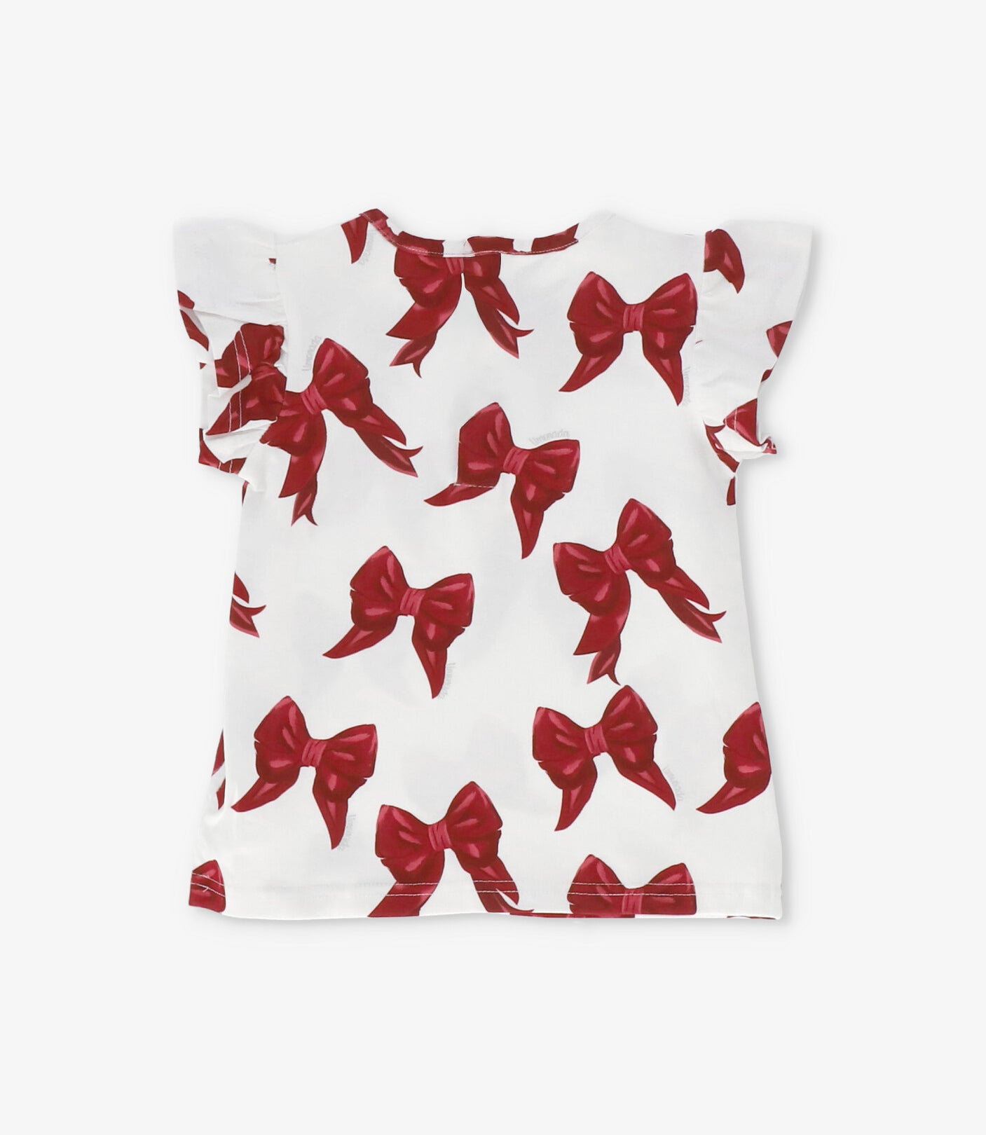 Polera niña con lazos y vuelos 2 años / Rojo
