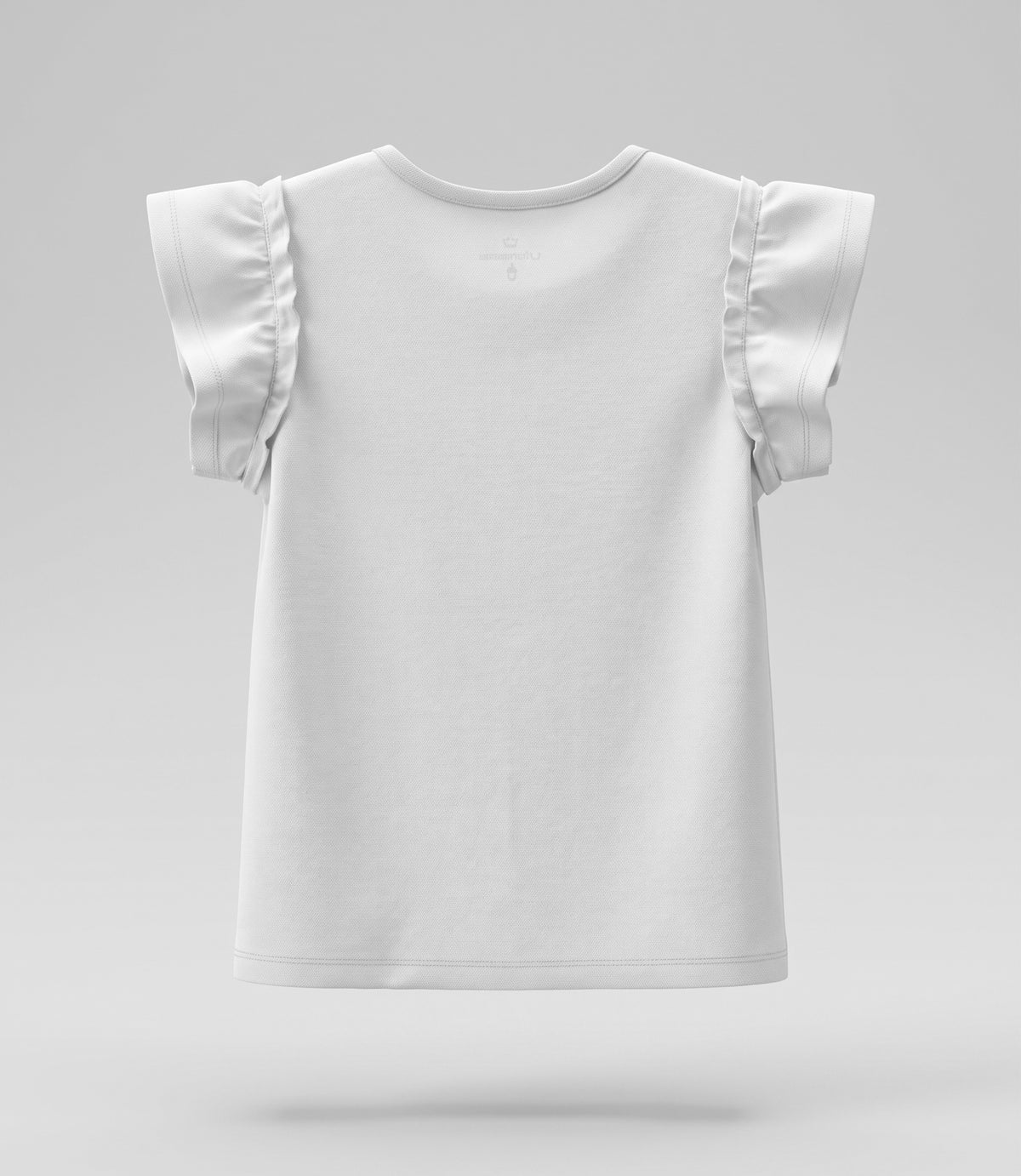 Polera niña con vuelos y cherry 2 años / Crudo