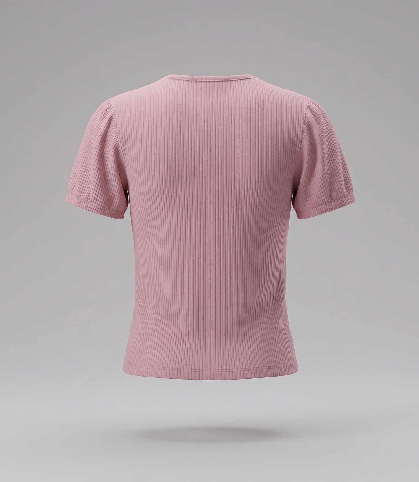 Polera niña acanalado con cherry 2 años / Rosado