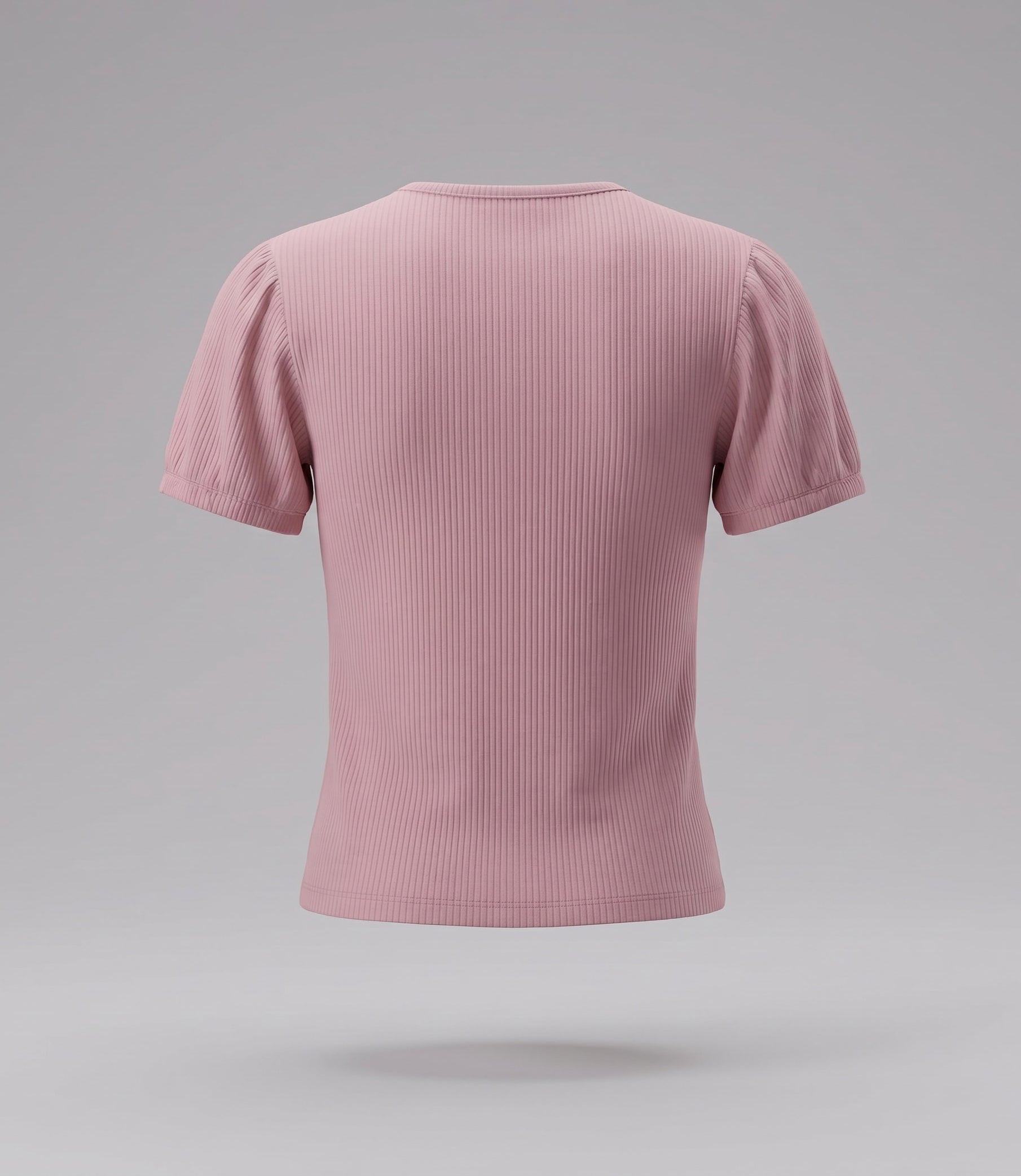 Polera niña acanalado con cherry 2 años / Rosado