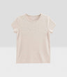 Polera niña crop con brillos