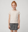Polera niña crop con brillos